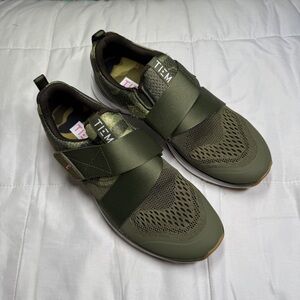 TIEM Olive Green Women’s Athletic Slip-On Sneakers